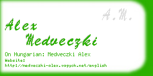 alex medveczki business card